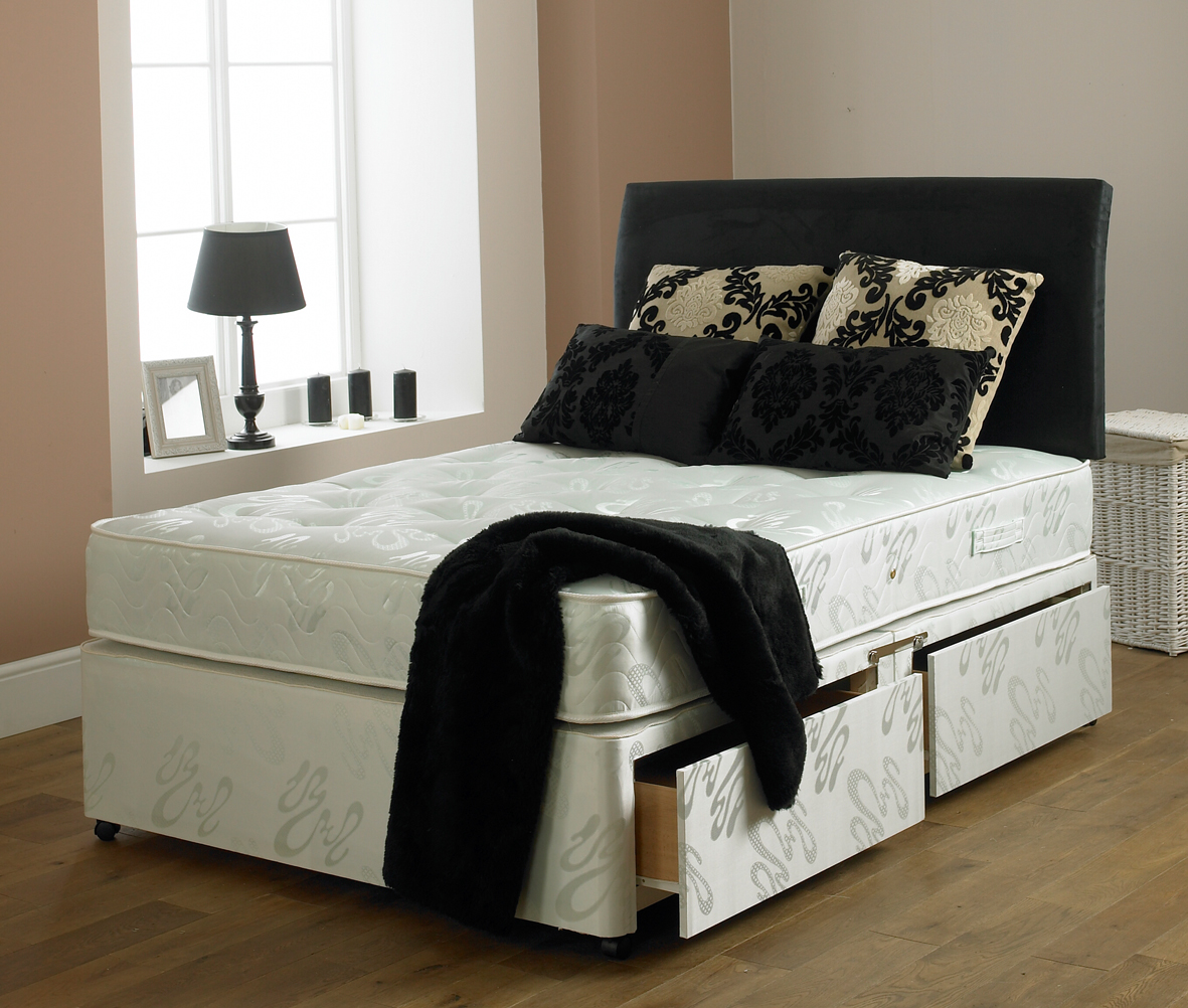 Hercules Pocket 1000 Double Divan and Mattress 4ft 6in - Click Image to Close